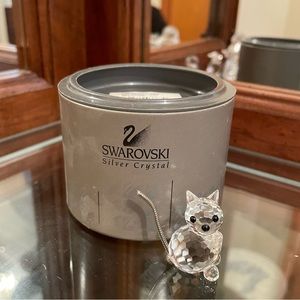 Swarovski | Miniature Crystal Cat With Chain Tail